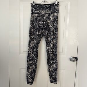 lululemon athletica Black & White Floral High-Rise Leggings
